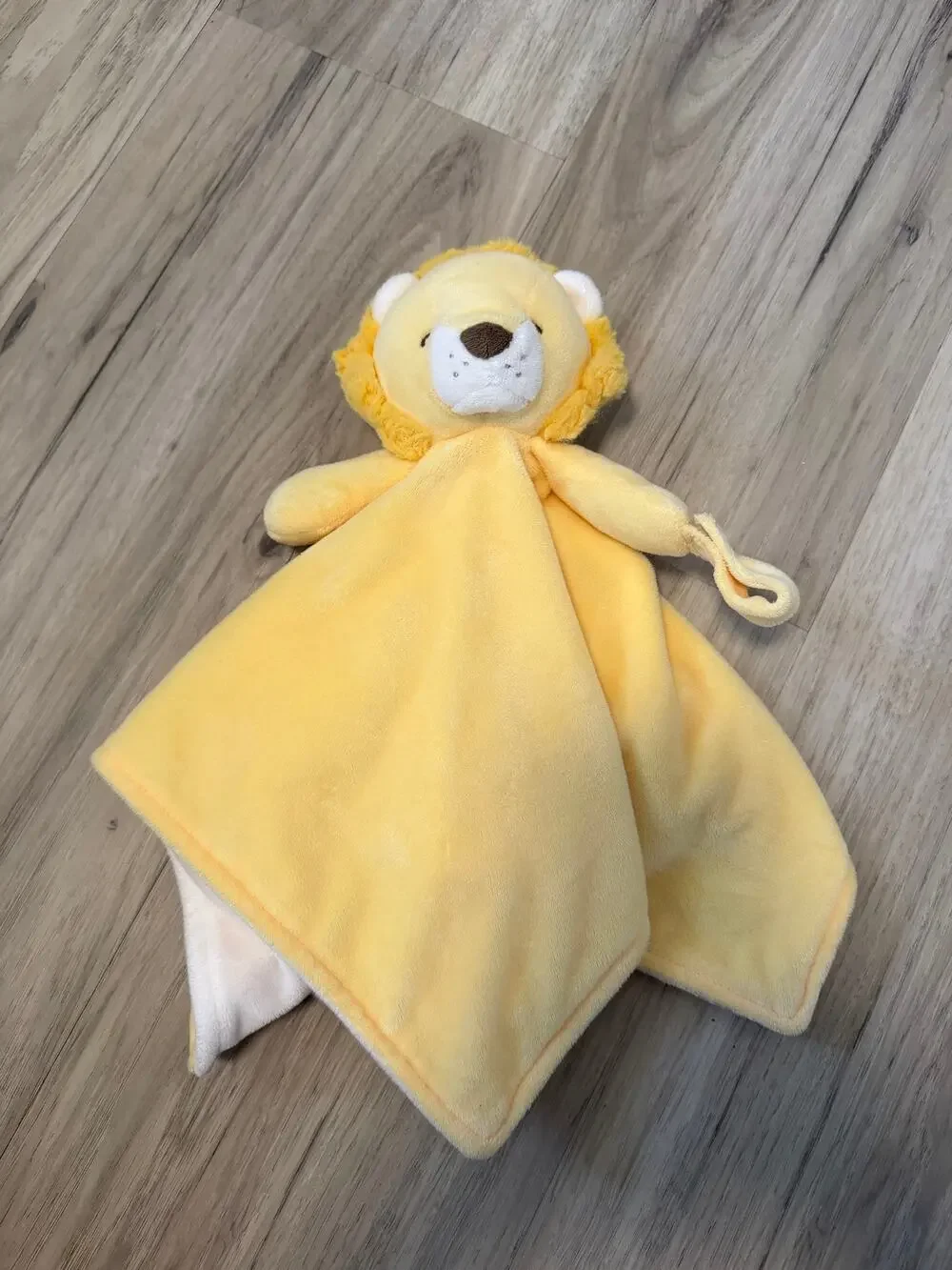 Carter's Yellow Lion Lovey Security Blanket Baby Girl Boy Pacifier Holder Plush
